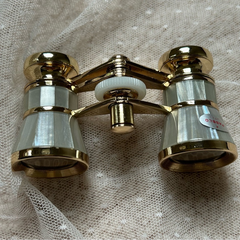 SWIFT GOLD AND GRAY OPERA GLASSES, VINTAGE 1980s, LIKE NEW CONDITION!🎟️ - Picture 7 of 14